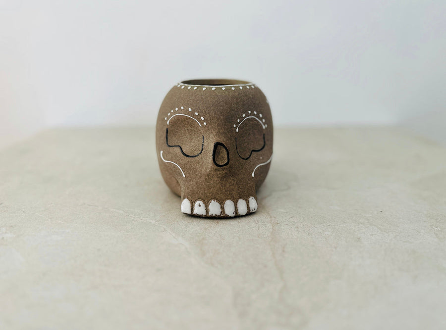 Skull Planter - Please Don't Die - Fits Up to 3