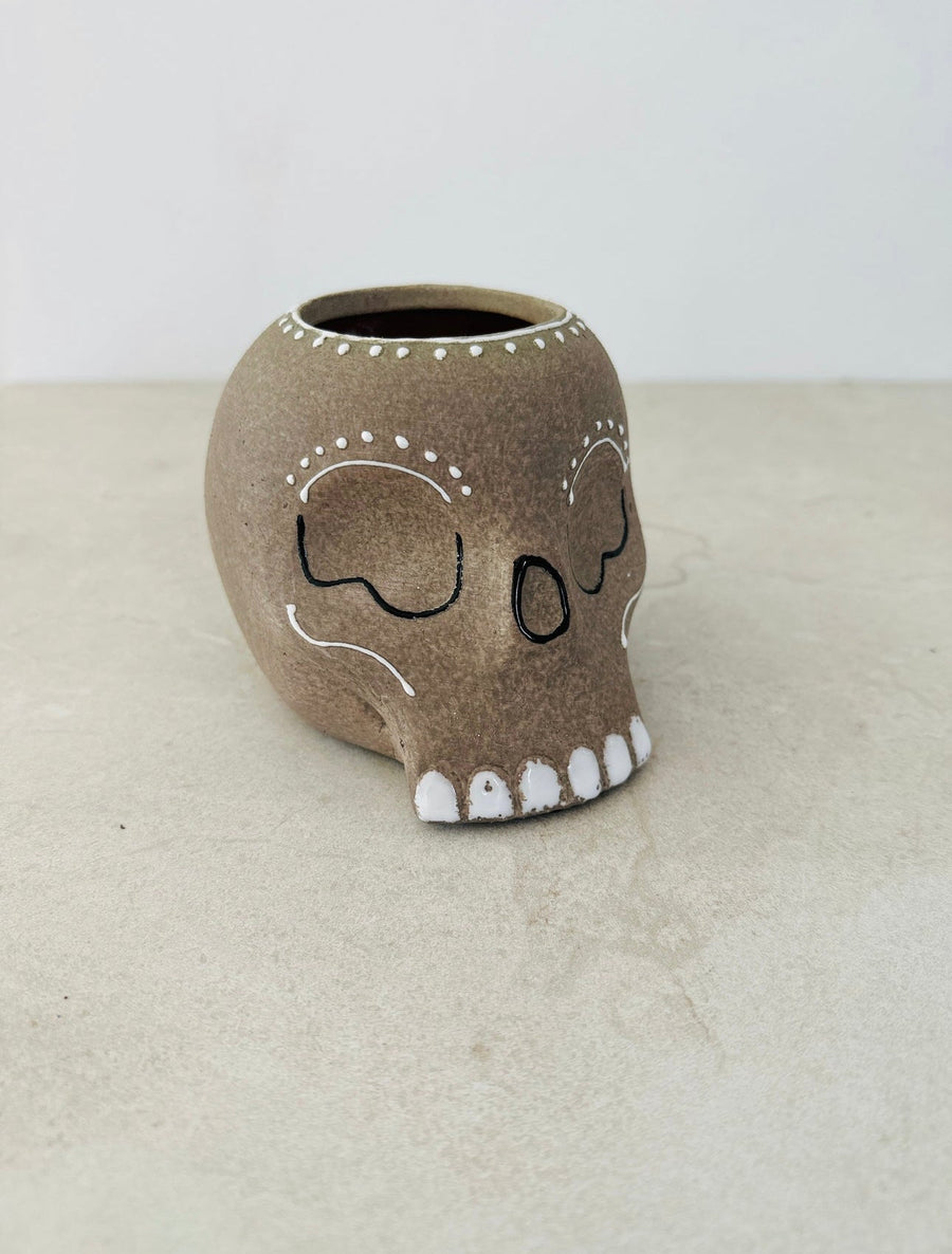 Skull Planter - Please Don't Die - Fits Up to 3