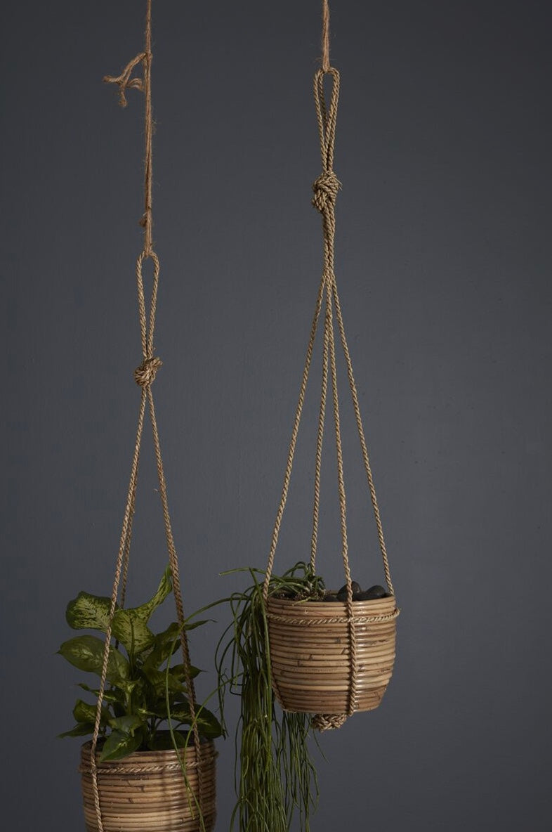 Phuket Planter - Rattan Hanging Planter