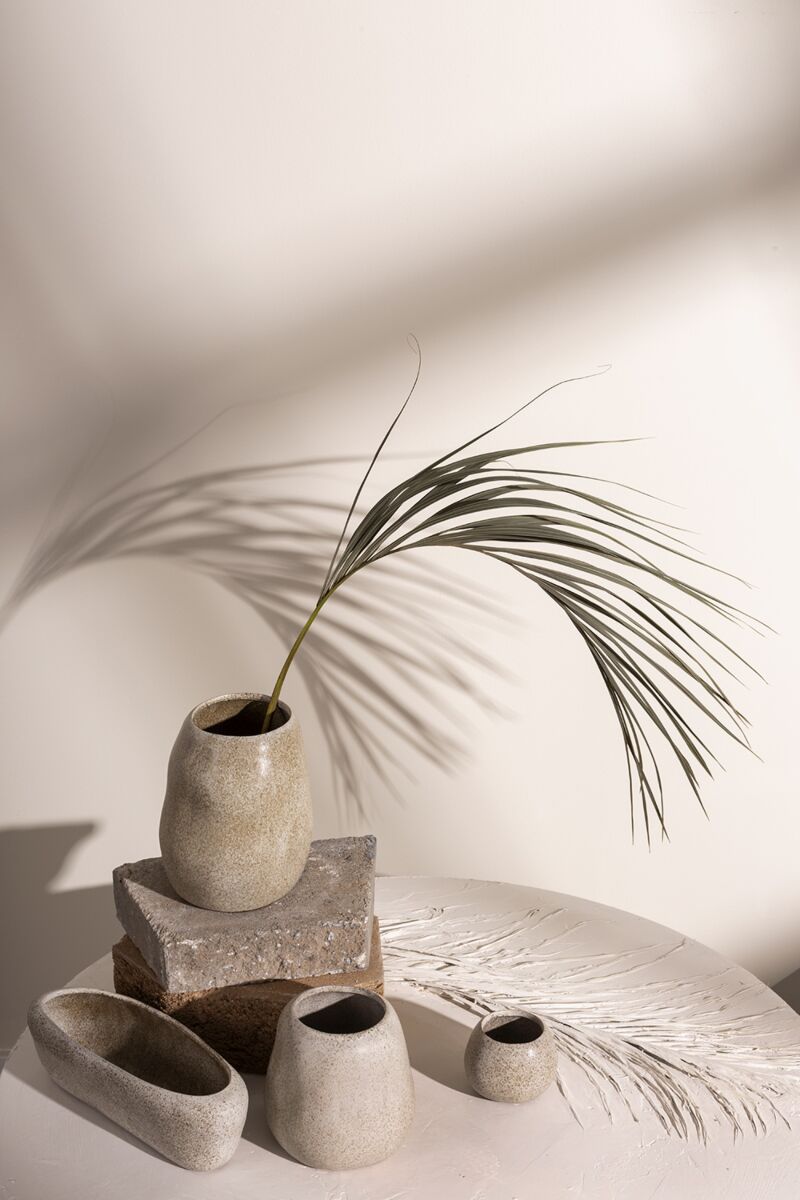 Maeve Speckled Stoneware Planter