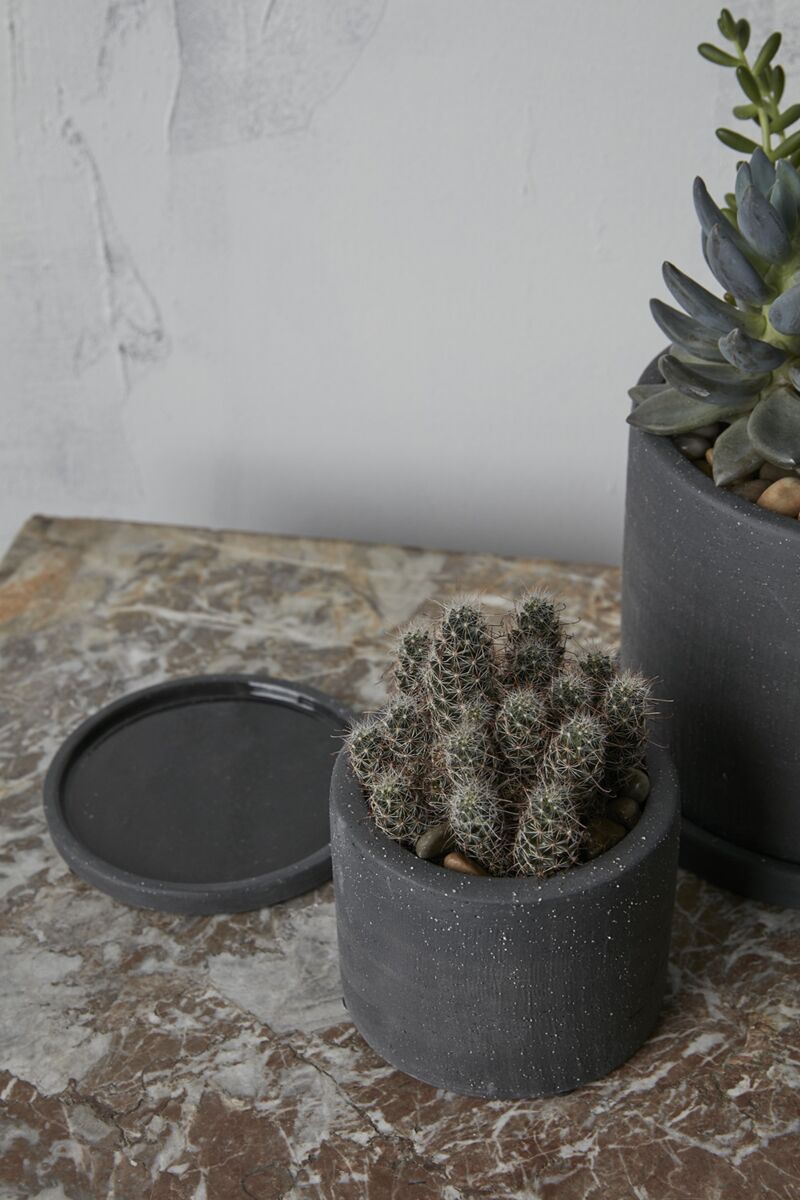 Slate Planter - Pot with Watering Saucer - Fits 4