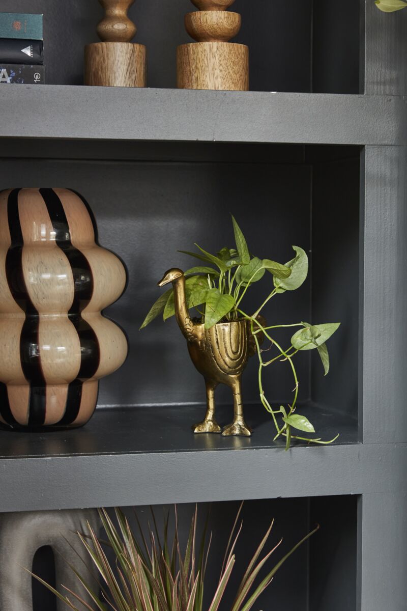 Gold Ostrich Planter