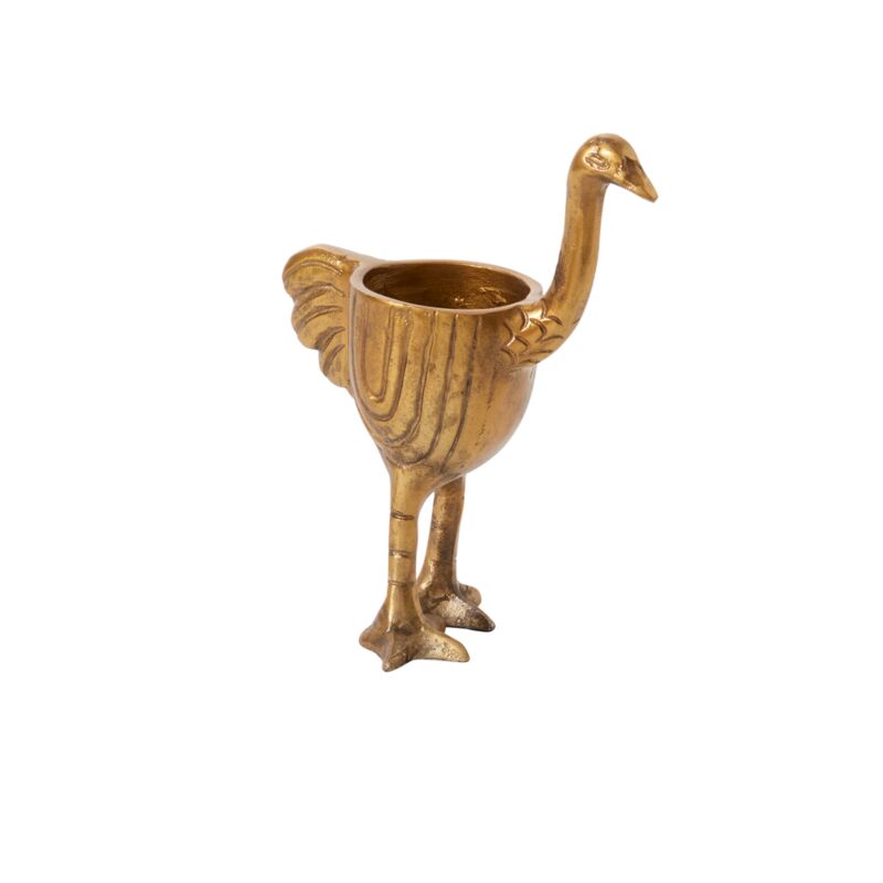 Gold Ostrich Planter