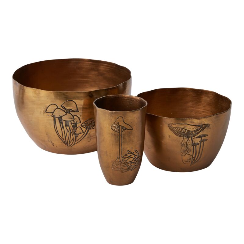 Portabella Bronze Mushroom Planter