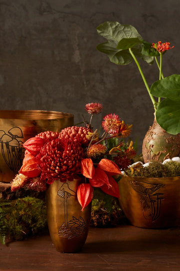 Portabella Bronze Mushroom Planter