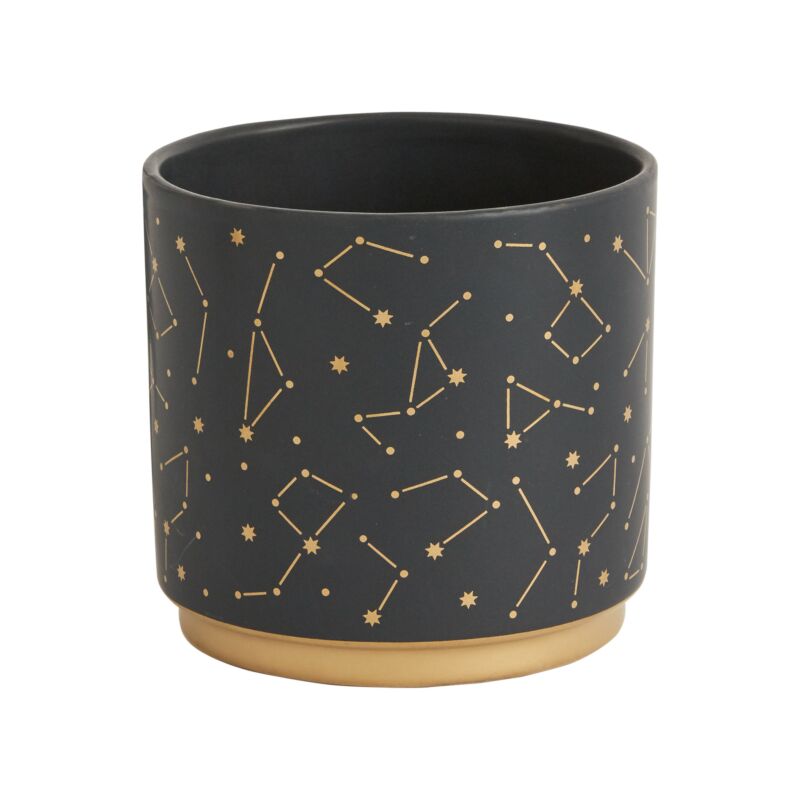Celeste Midnight Constellation Ceramic Planter