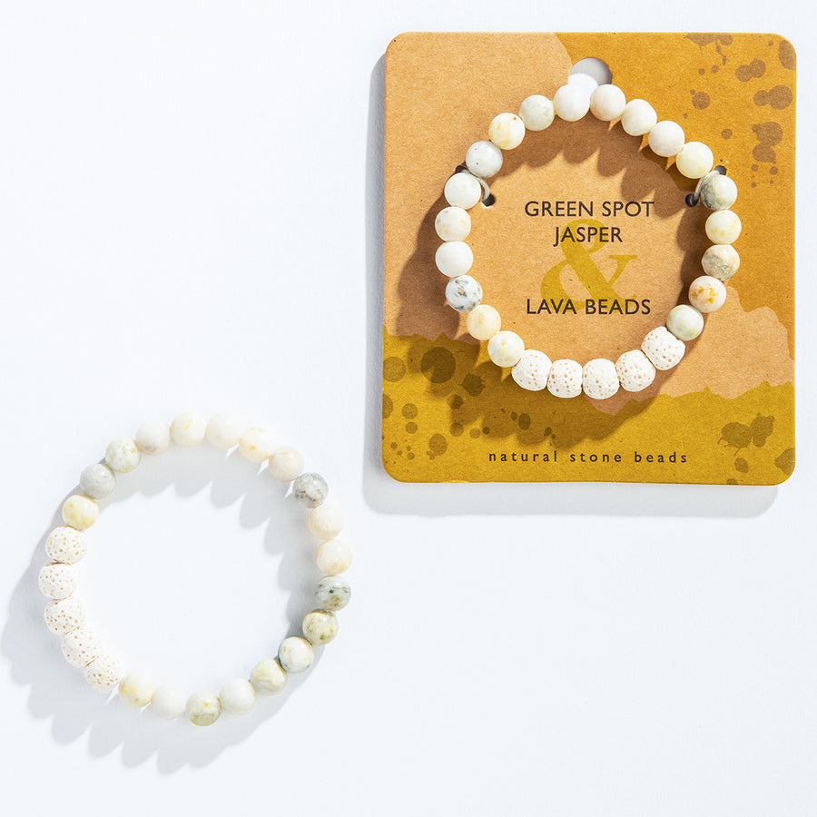 Green Spot Jasper - Lava Bracelets